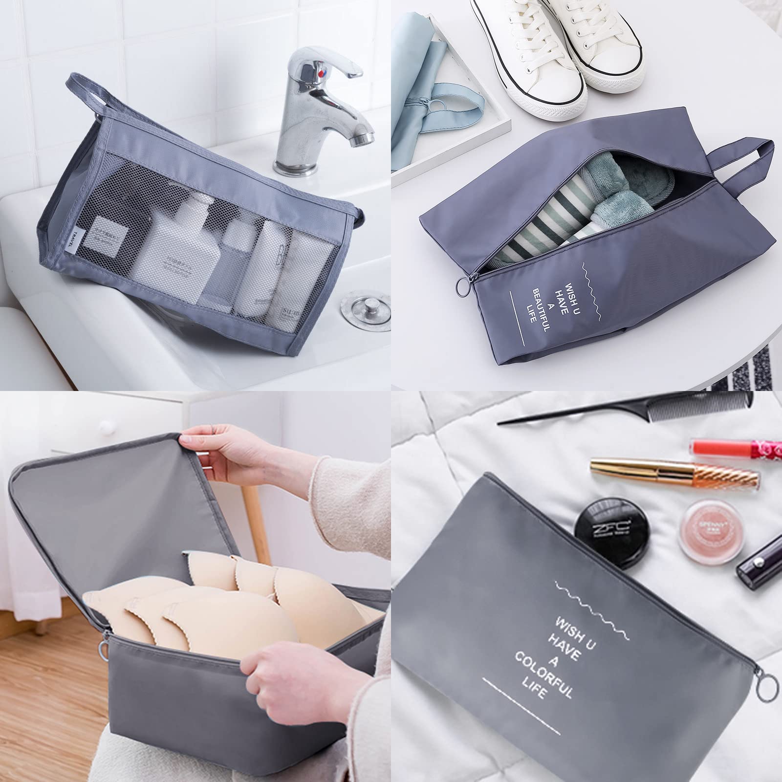 Set Organisateur Valise SOBEAU 12 Pièces - Sacs De Voyage Imperméables Pour Vêtements Et Chaussures