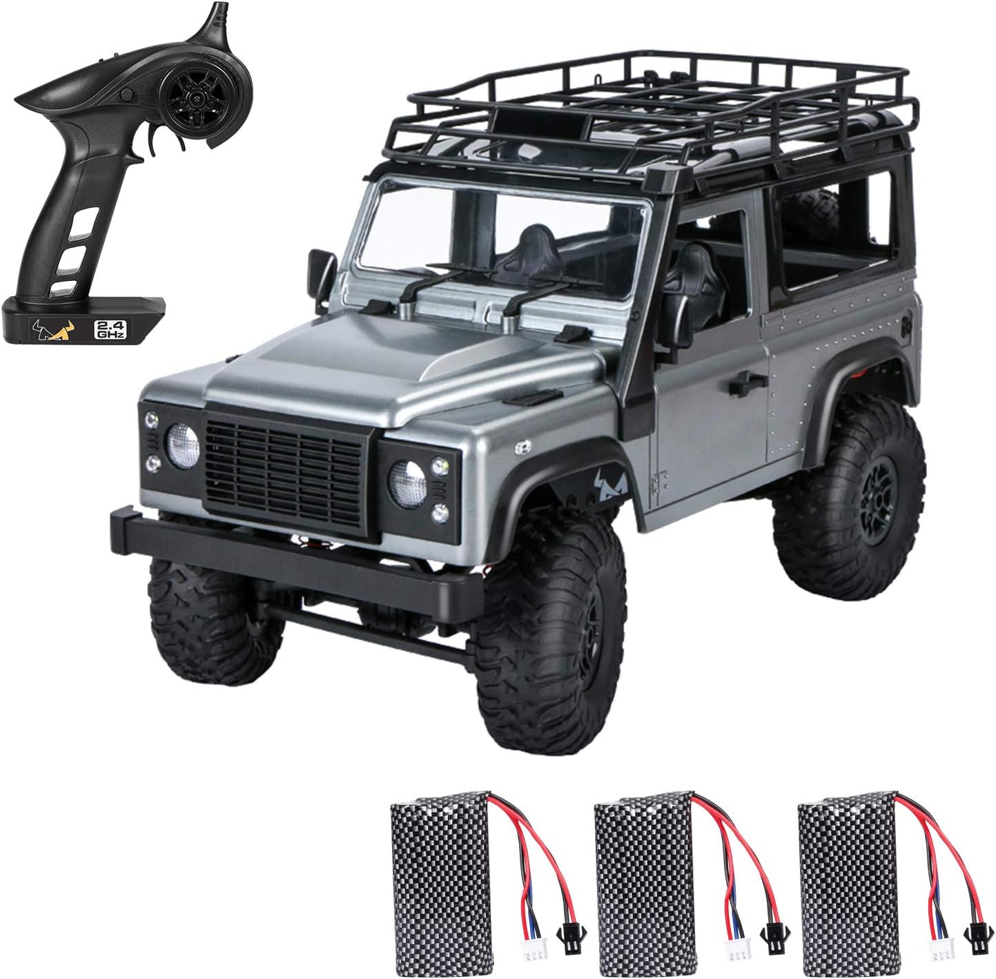 99s 2.4G 1/12 4WD RTR Crawler RC Car Off-Road Truck for Land Rover Vehicle Models 3 batteries