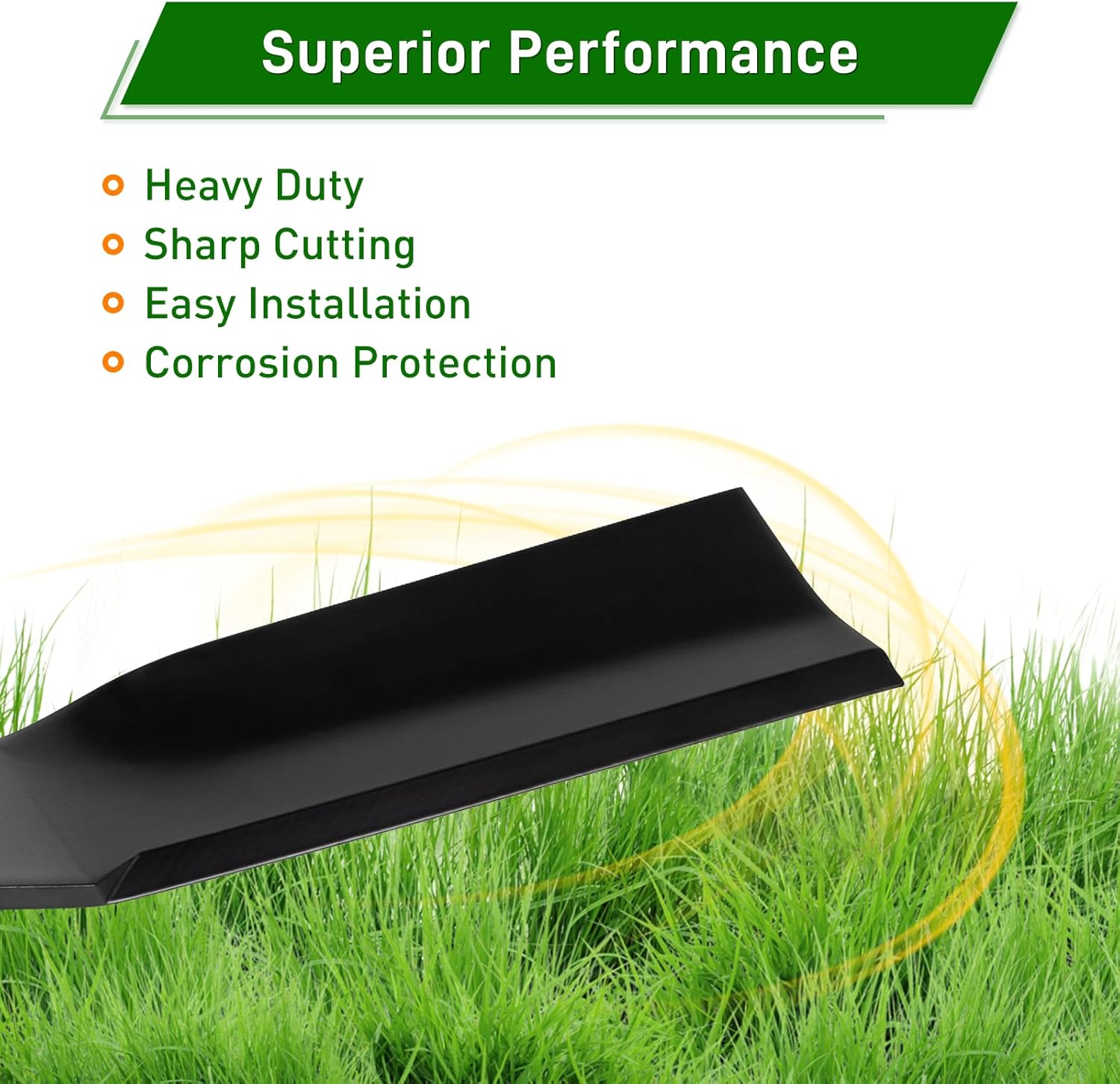 91-585 Mower Blades Compatible with Woods 72" Decks Prd7200 Rd72 Rd7200 Rd7200-2, Heavy Duty Blade Replace 1008199 1008199kt 10081899kt2, 3 Pack