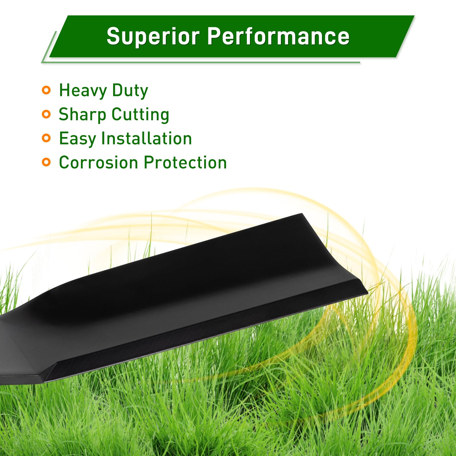 Cuchillas de cortacésped 91-585 compatibles con cubiertas Woods de 72 pulgadas Prd7200 Rd72 Rd7200 Rd7200-2, hoja resistente de repuesto 1008199 1008199kt 10081899kt2, paquete de 3