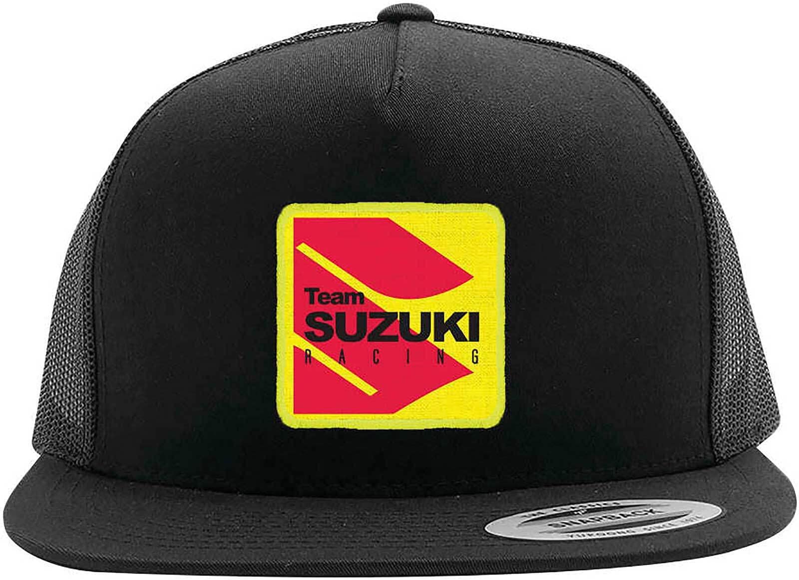 Birsppy Factory Effex Suzuki Racing Snapback Hat Black/Gray (Black, OSFM)