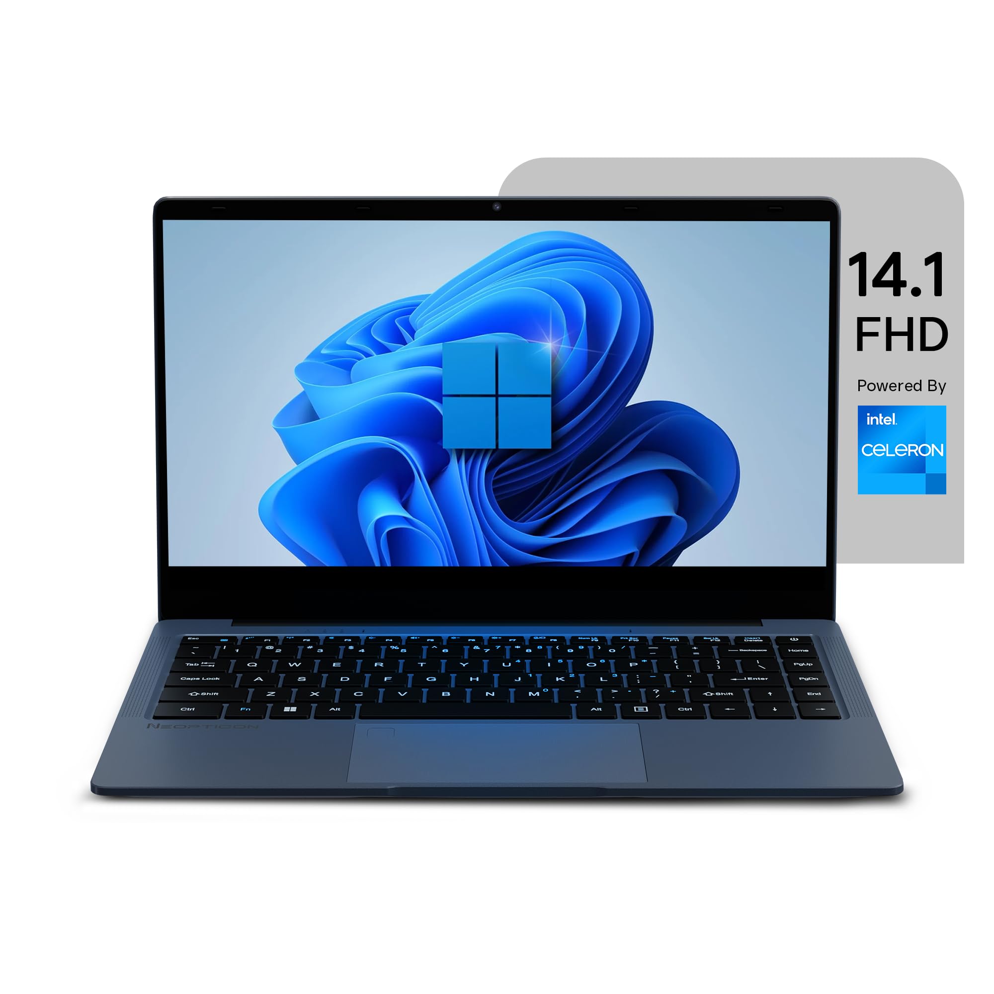 Neopticon BrowseBook 14.1" FHD IPS Laptop | Best Student & Office Work Laptop | Celeron N4020 | 8GB RAM | 256GB SSD | Windows 11 | 38Wh | 1.3kg | Grey-image-11