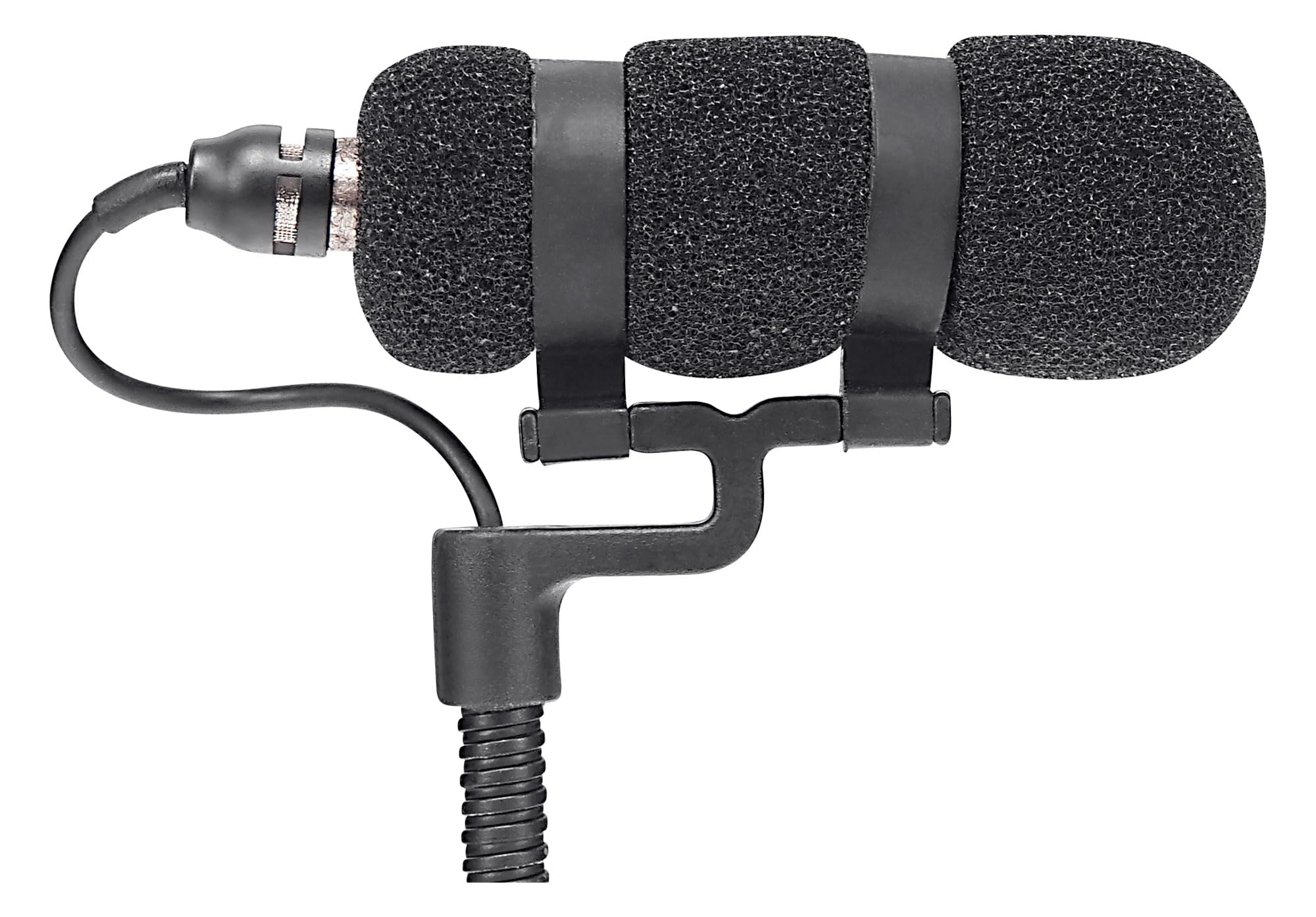 Pronomic Set MCM-100F Clipmikrofon mit Halter (Kondensator Mikrofon, Schwanenhals, Halter für Flöten, Phantomspeisung, XLR Adapter, Case) schwarz