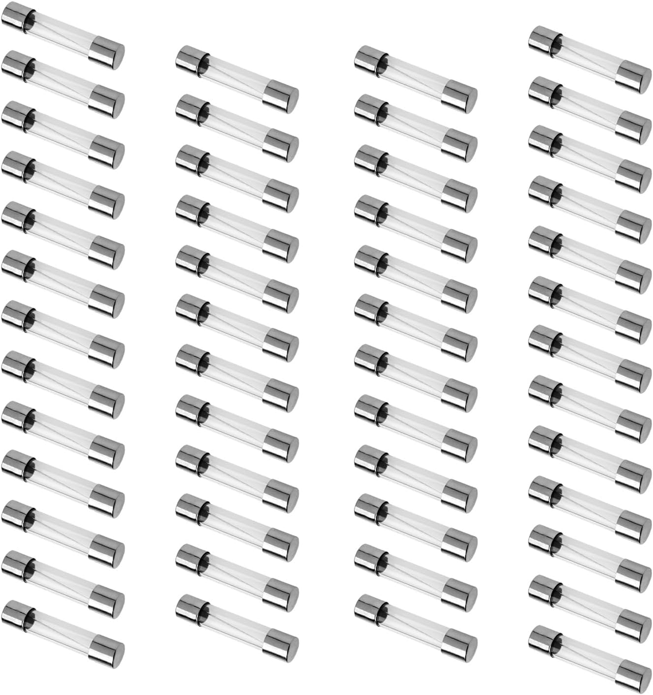 Copapa Glass Fuses Tubes 250V 1A 1000mA Fast Acting fuses 50 Pcs 5mm x 20mm (1 Amp)