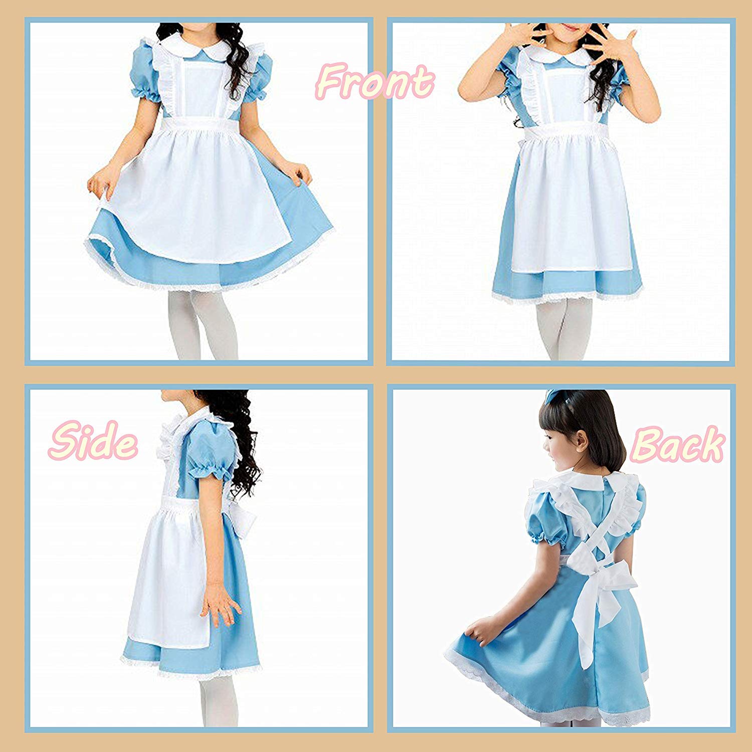 Amazon.co.jp: [GALSANG] メイド服 コスプレ ハロウィン アリス 衣装 