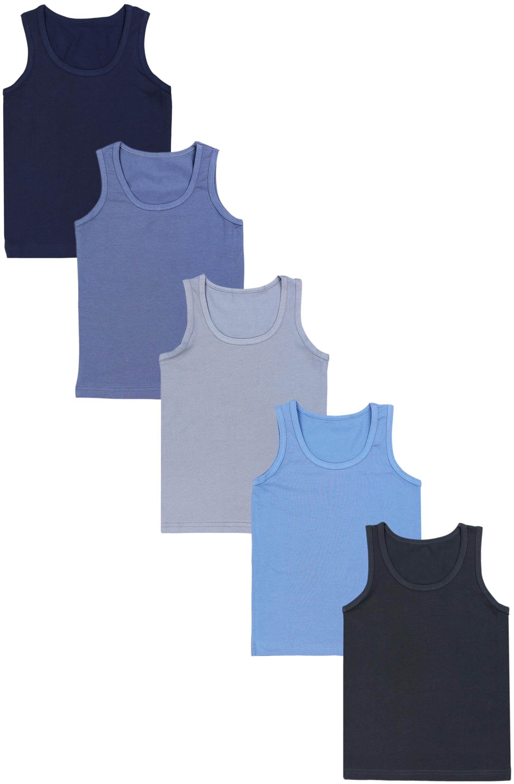 Canottiere In Cotone Per Bambini - Pacco Da 4 Con Stampa Dinosauri E Rane - Unisex 2-13 Anni - Foto 5