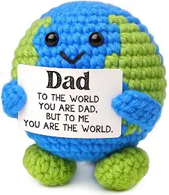 Presentes de aniversário de pai de filha filho esposa homens presentes de Natal bônus novo papai novo pai sogro ideias para o dia dos pais I Love You Dads presente positivo crochê animais decoração da