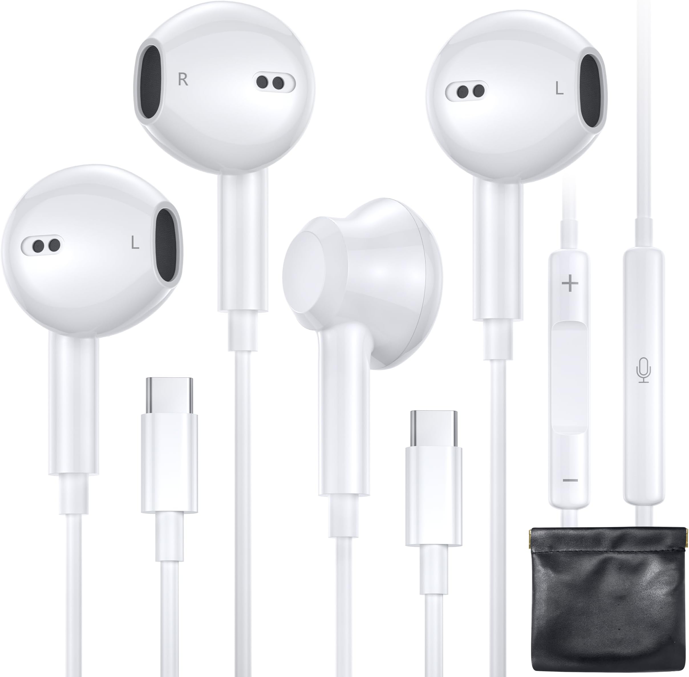 CHARGEWORX Earbuds w. USBC Connector & Builtin Mic