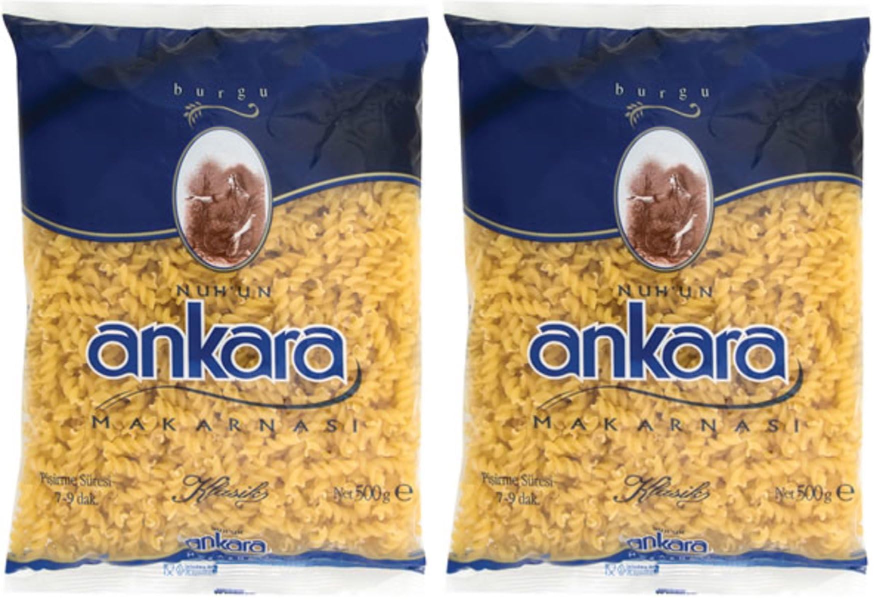 Nuh'un Ankara Makarnası Burgu 500 g 2li paket