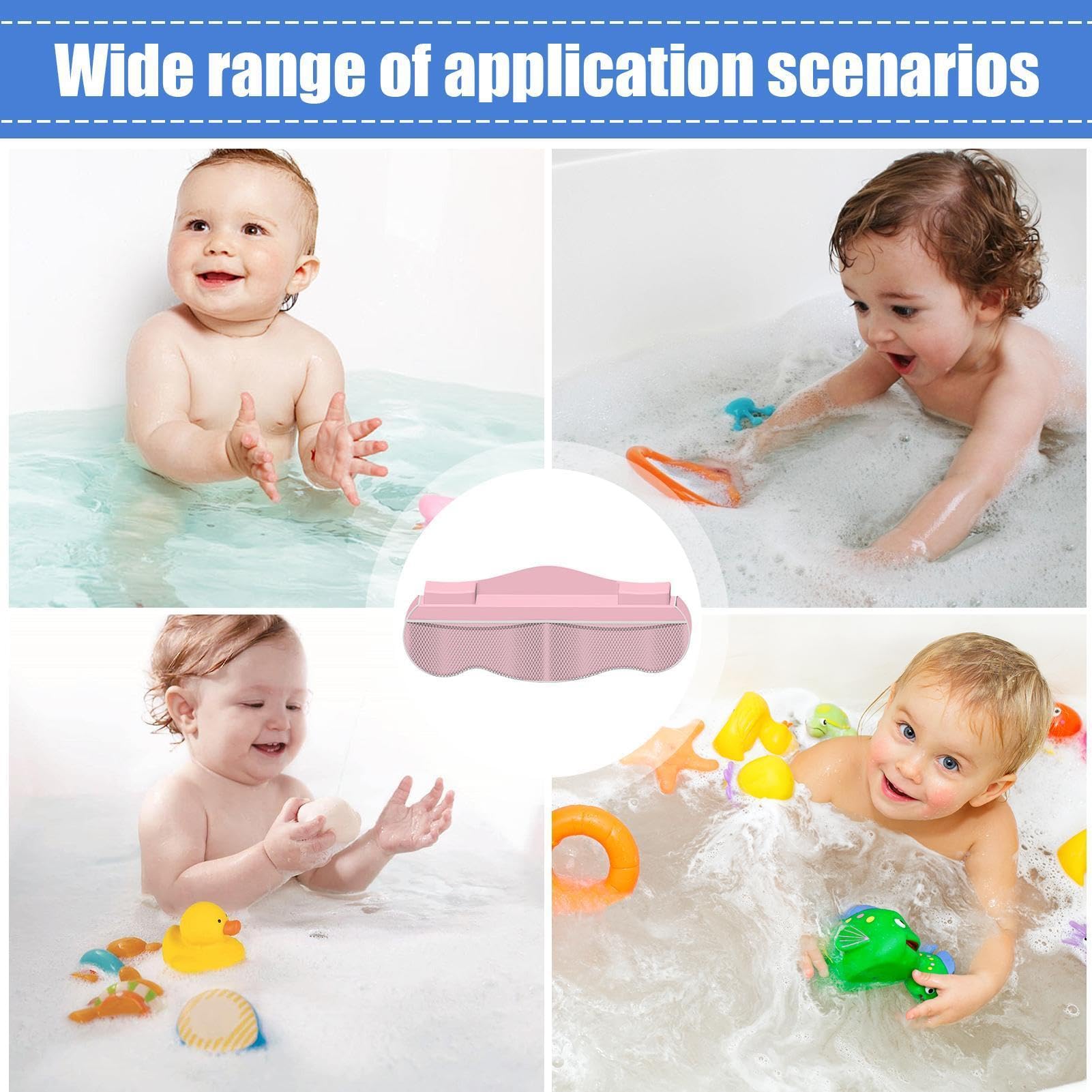 Badewannen-Spritzschutz 4 Netztaschen Badewannen-Spielablage | Ablage für die Badewanne Spielbereich in der Badewanne für Kinder und Spielzeugaufbewahrung im Badezimmer