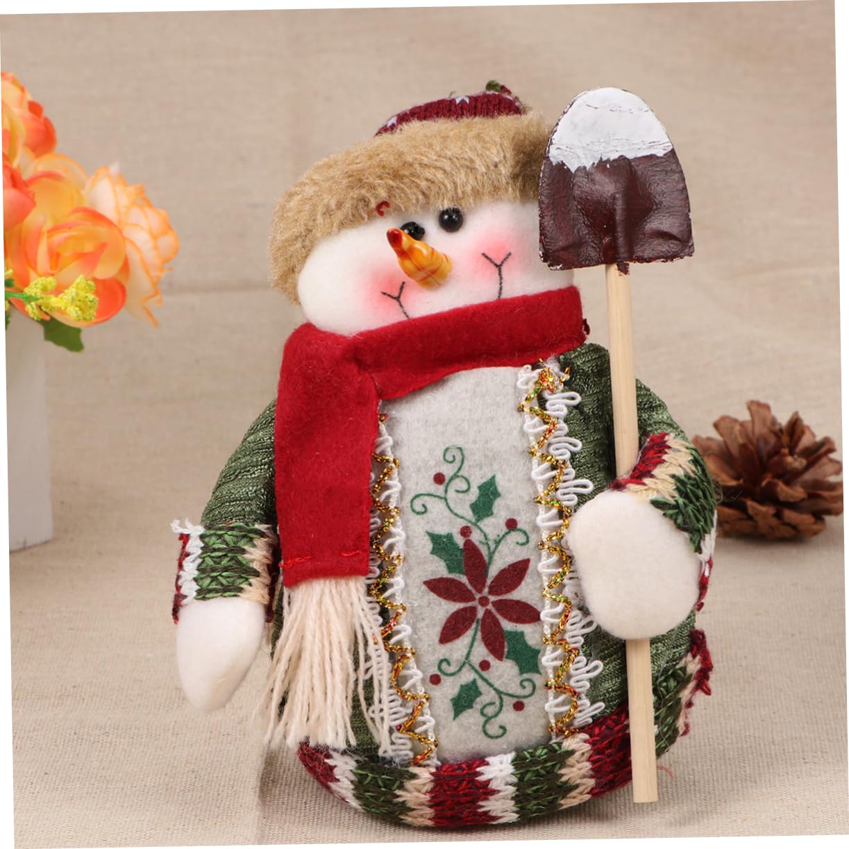 Abaodam 3 Lindas Muñecas Navideñas De Franela Alces Papá Noel Y Renos Decoraciones para Fiestas En Casa Y Oficina.