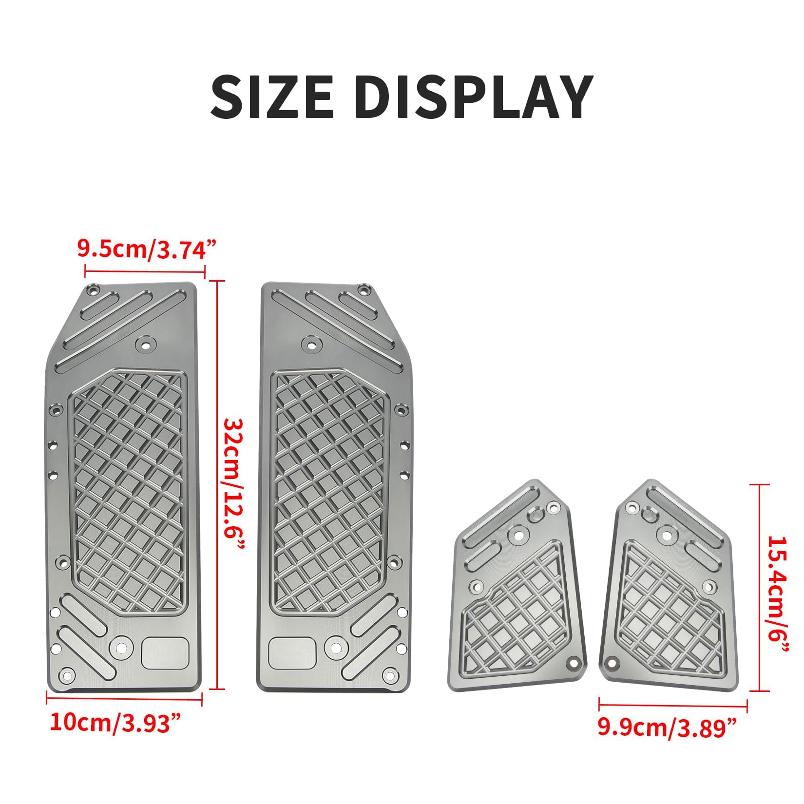 Poggiapiedi anteriori per ADV 350 2022 2023 2024 2025, PSLER Pedale del Piede del Conducente Accessori Decorativi in Alluminio CNC per Moto(Titanio)