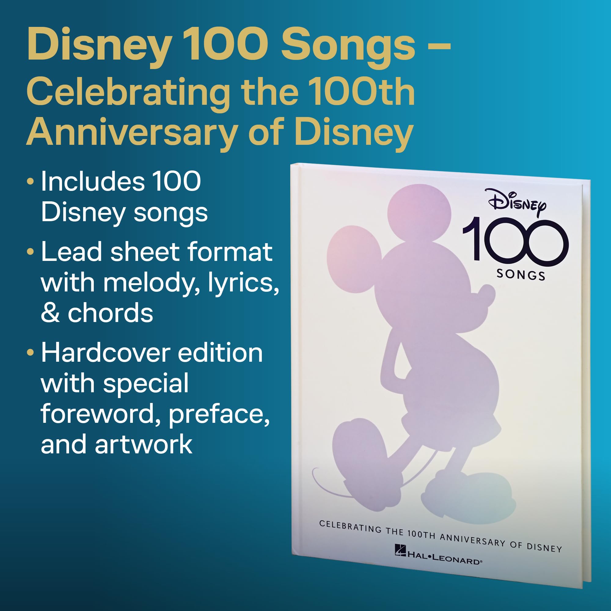 Disney 100 Songs - Songbook für Klavier Gesang Gitarre mit Melodie Liedtexten und Akkorden | 100 Disney Klassiker aus Frozen Der König der Löwen ... Anniversary of Disney (PIANO VOIX GUITARE)