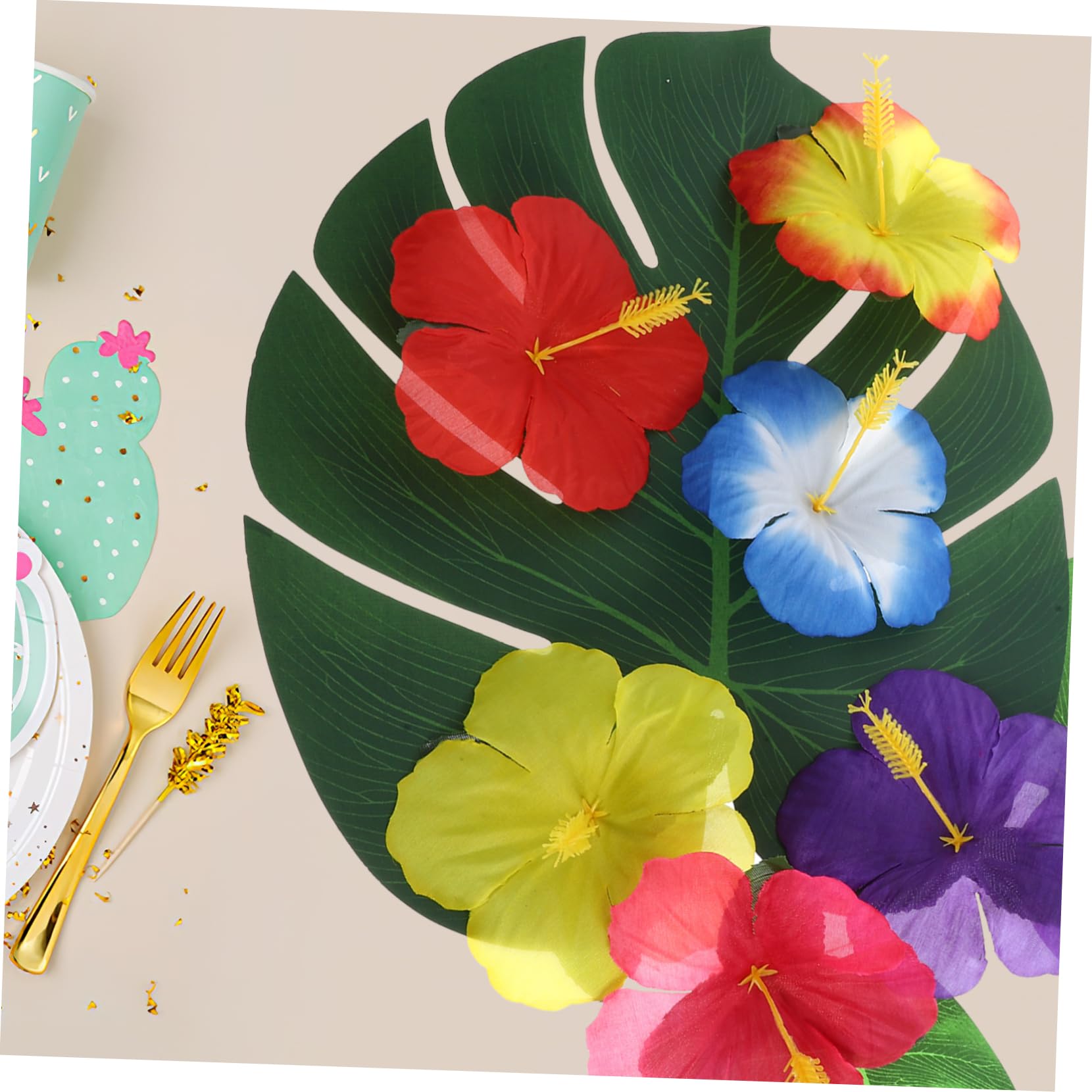Mipcase Centrotavola Festa Tropicale in Poliestere, Decorazione Hawaiana