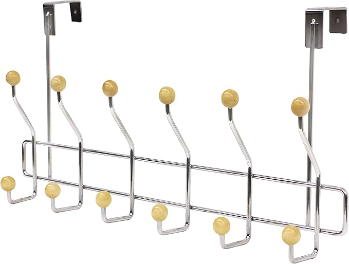 Home Basics 6 Dual Hook Over The Door Hanger to Organize