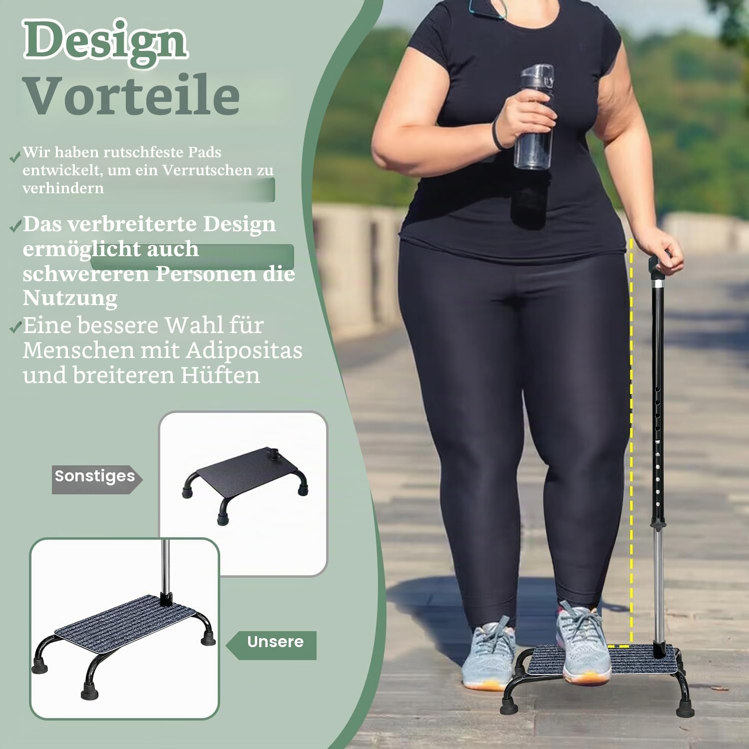 Halbe Stufe Treppenlifts Hilfe Treppensteigen Stock Senioren Balance Walking Sticks 4 Zinken Quad Base Sitz Einstellbare Helfer Ältere Menschen