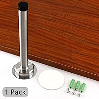 Vista 3 de 1 tope de puerta de 8 pulgadas, tapón de puerta largo autoadhesivo de acero inoxidable, amortiguador de sonido, tope de puerta de tornillo