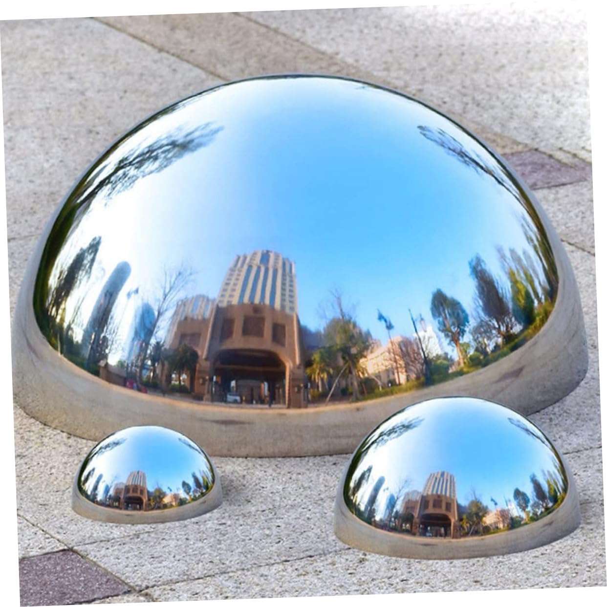 Hemoton 5Pcs Stainless Steel Mirror Balls Polished Reflective Hollow Spheres for Outdoor Garden Decor Includes Durable and Elegant Gazing