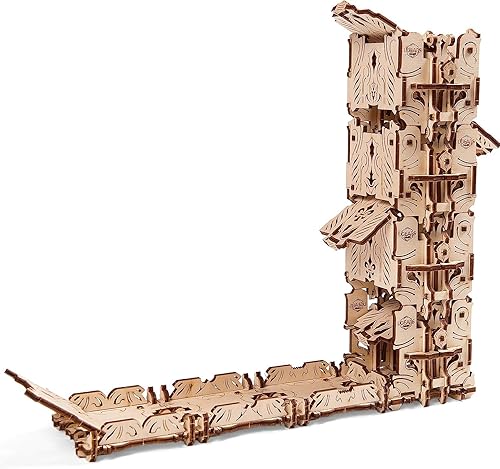 UGEARS Rompecabezas 3D para juegos de mesa, torre modular de dados para rodar dados o 4 tazas de dados, dispositivos mecánicos únicos para juegos de disponible en Yaxa Venezuela