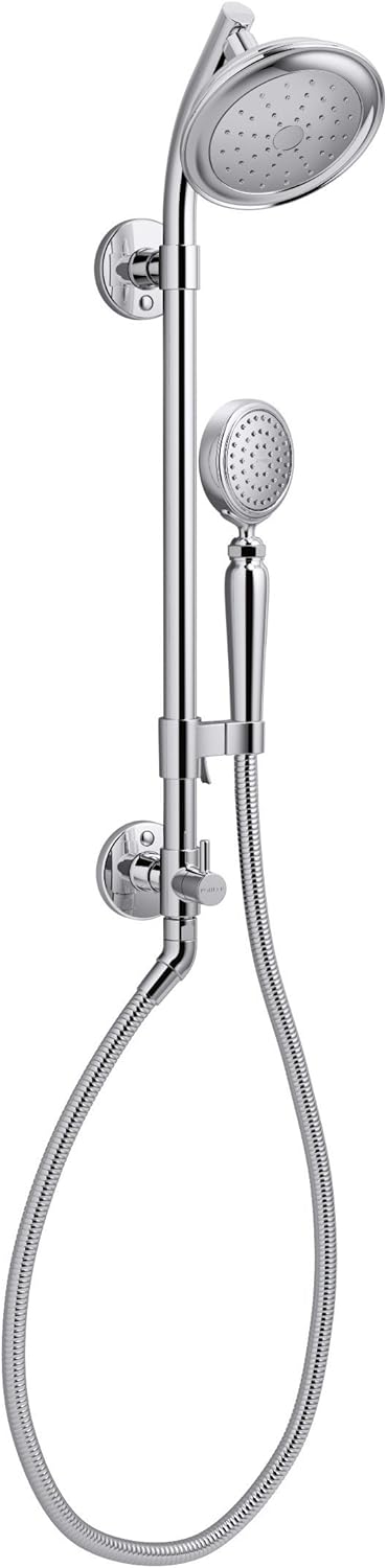 KOHLER Artifacts Shower Head with Handheld Combo High Pressure, One Size, Polished Chrome, K-76472-CP