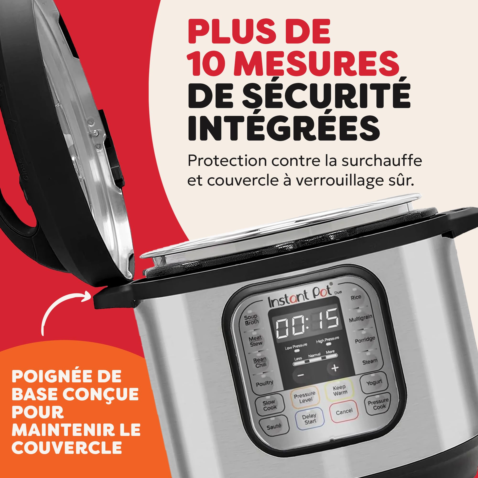 Instant Pot Duo 60 7 en 1 Autocuiseur Multifonction Acier Inoxydable 5.7 L