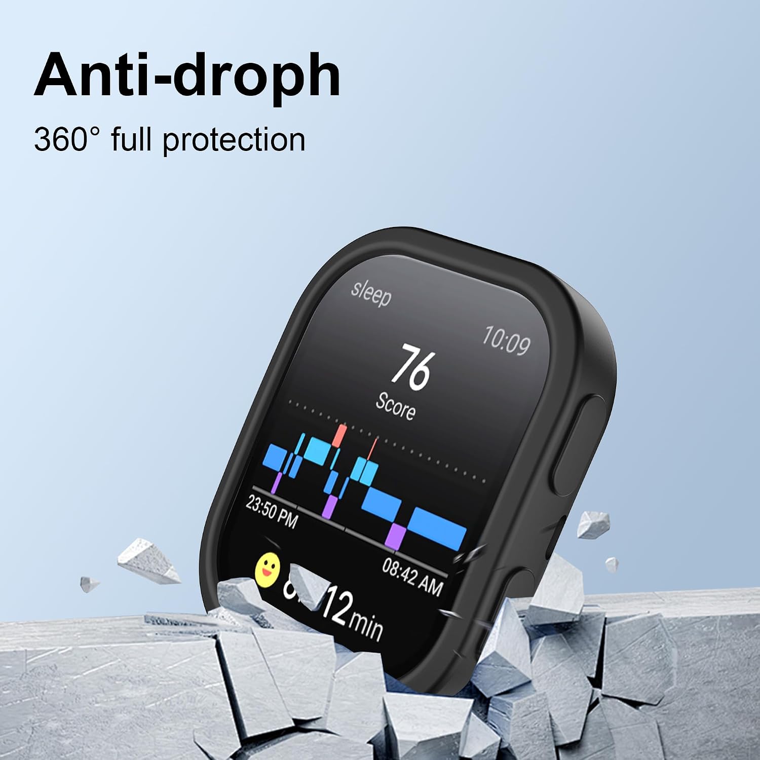 Case for Amazfit Bip 6 46 mm Case, Soft Protective Liquid Silicone Cover, High-Quality Silicone Premium TPU Mobile Phone Case for Amazfit Bip 6 - Black, Ivory White, Orange image 3