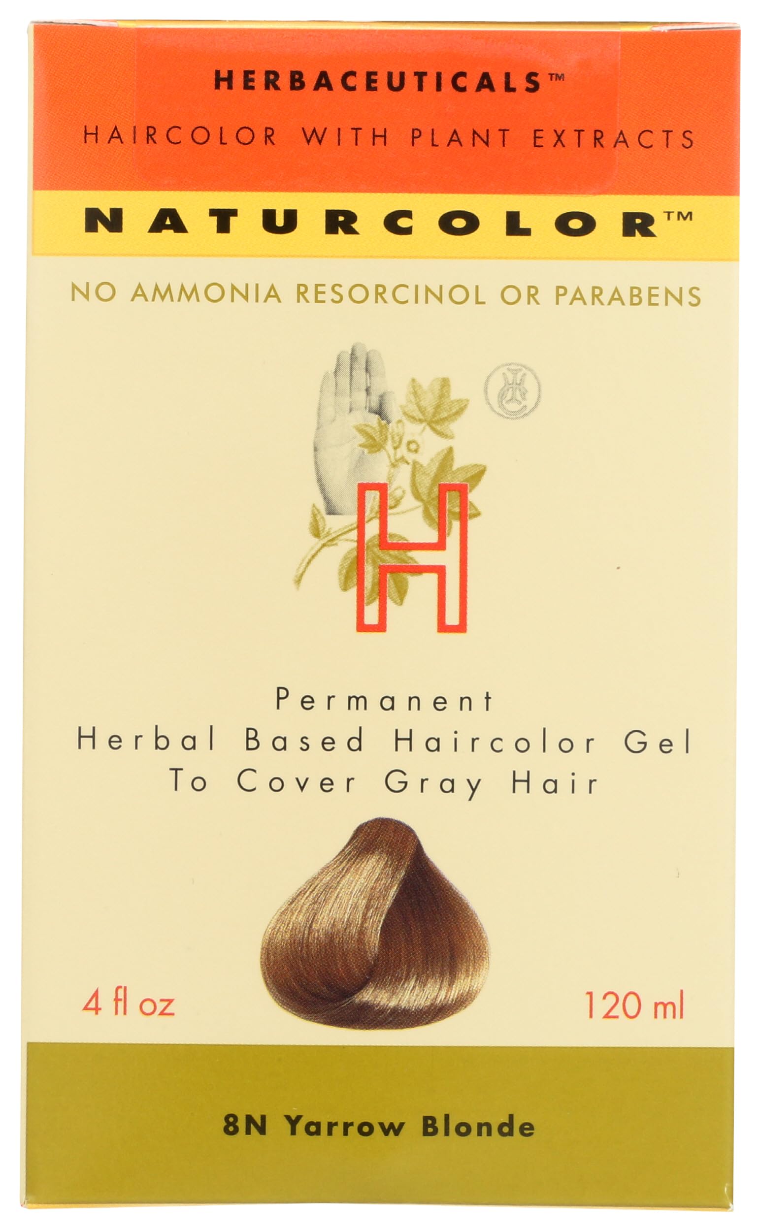 Naturcolor Haircolor - Yarrow Blonde Hair Dye, 4 Fl Oz (8N)