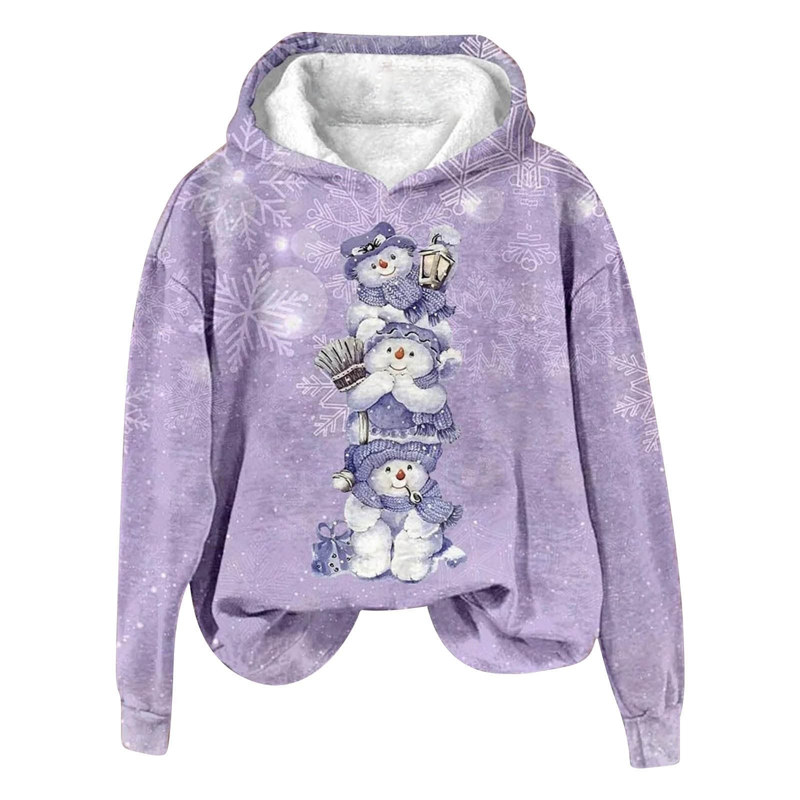 HekbaepWomen's Sweatshirt Pullover Pink Women's Cotton Jumper Women's Christmas Shirt Women's Long Pullover for Women Work Jumper Women's Autumn Outfit