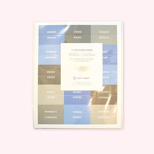 Miniatura 5 de Pestañas para Biblia Católica, en español. Catholic Bible Tabs, en español (azul y gris)