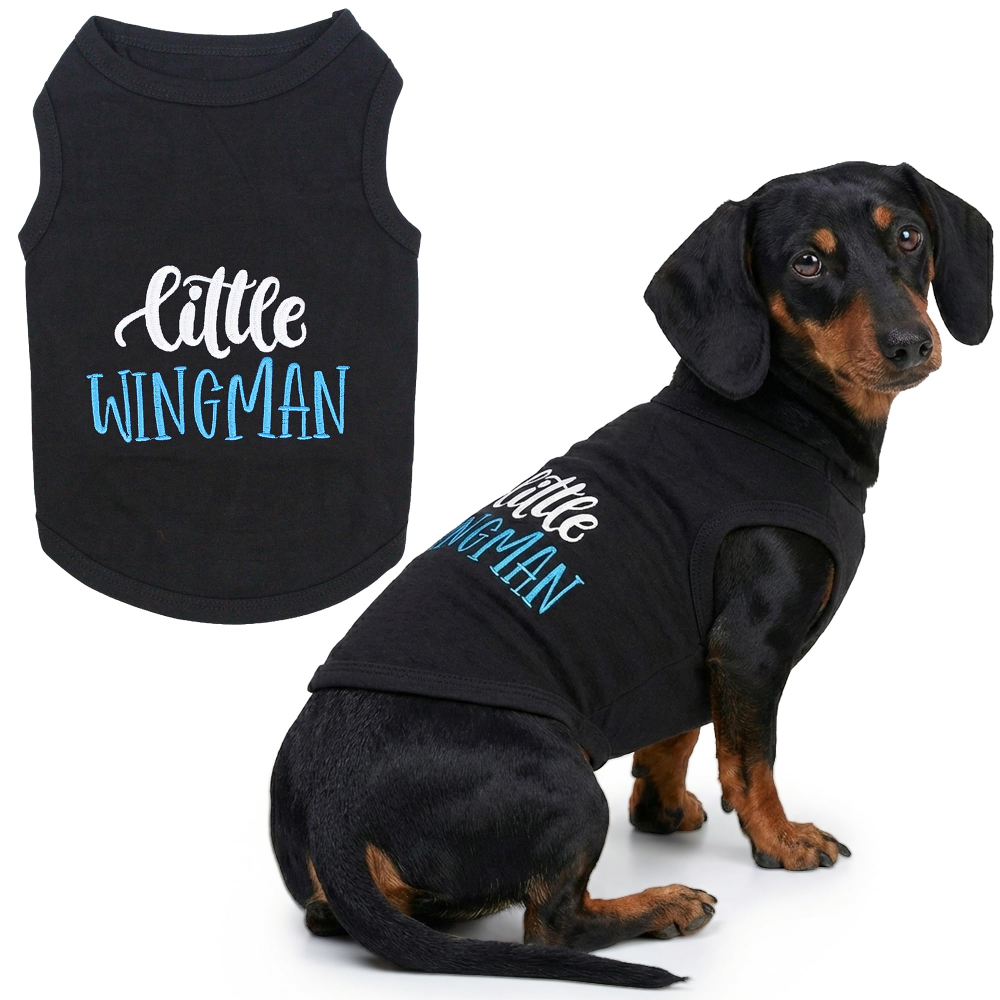 Parisian Pet Dog Shirt – 100% Cotton Shirts for Large Dogs – Sleeveless Black Puppy Vest – Lightweight and Breathable Pet Apparel – Funny Summer Boy Dog Clothes - Stretchy Cute T Shirts for Dogs