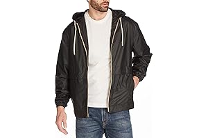Men's Lightweight Waterproof Hooded Rain Jacket: Stay Dry and Protected in All Conditions
