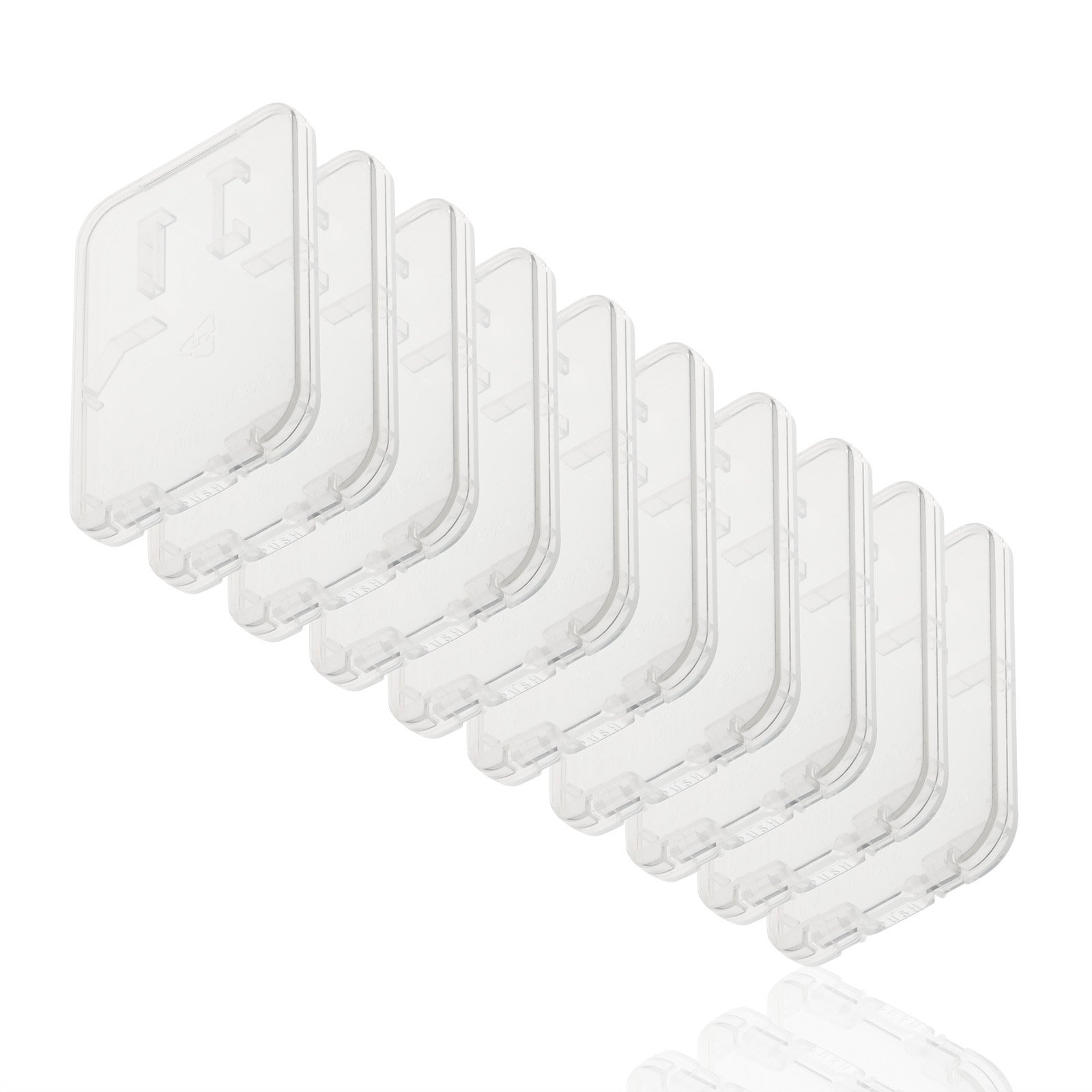 Custodie Per Schede SD - 10 Pezzi Trasparenti, Antipolvere, Per Fotocamera, Smartphone E Adattatori