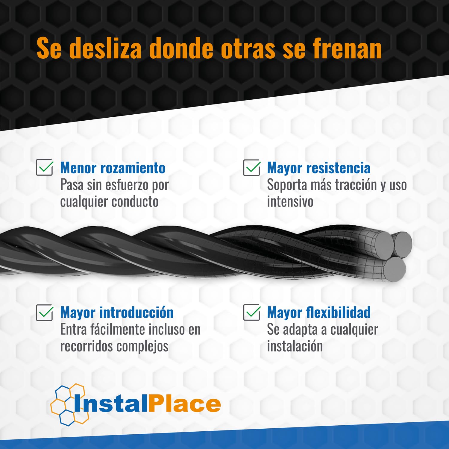 InstalPlace Passacavi Intrecciato 30m – Diametro 4,5mm Con Terminali Intercambiabili E Accessori - 2