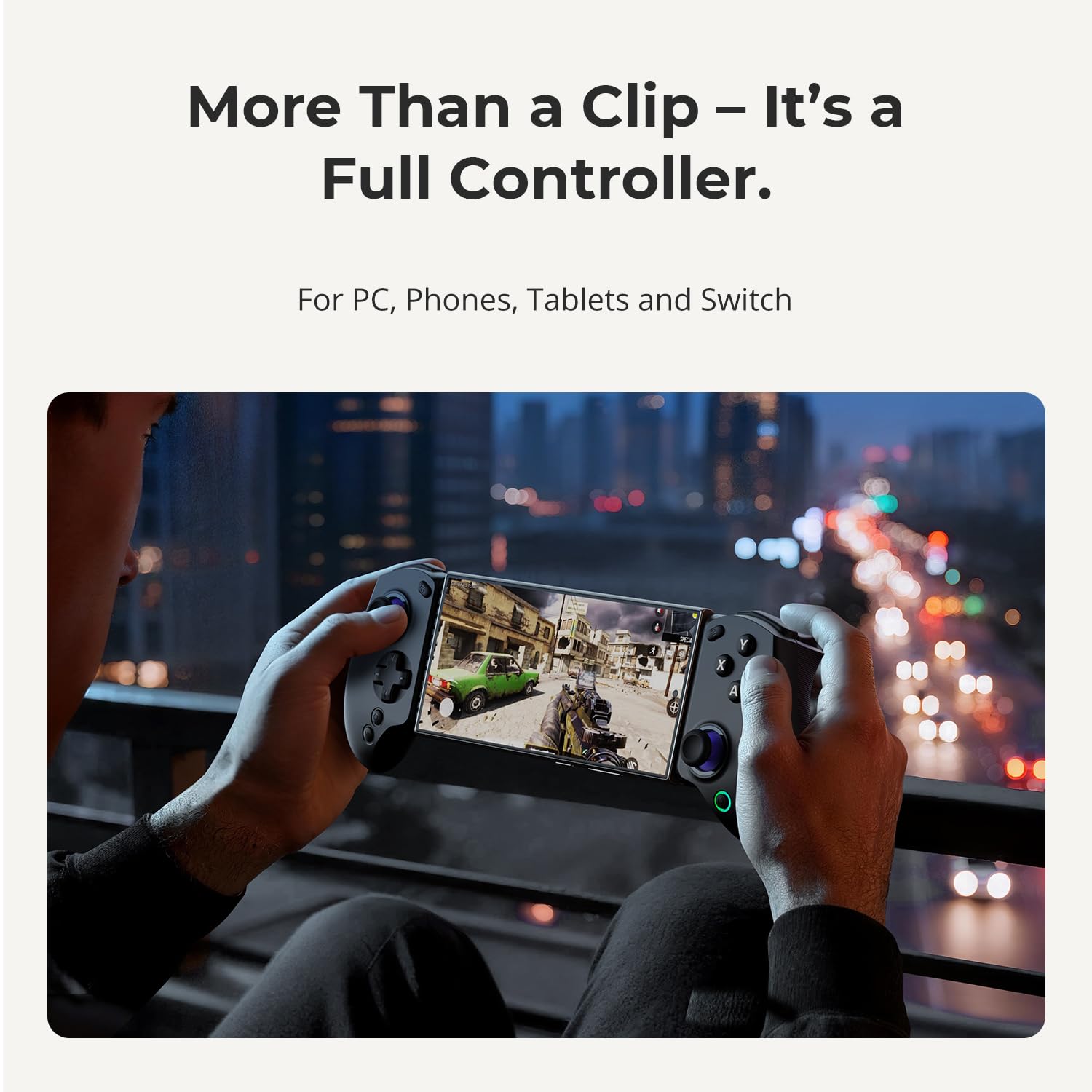 S8 - Controlador de juegos móvil Bluetooth azul retro para iPhone 15/16/17, iPad, teléfonos Android, tabletas, Switch 1 y 2, gamepad inalámbrico con gatillo de joystick Hall, botones traseros