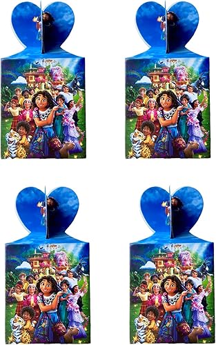 Hoijay Paquete de 12 cajas de dulces de primera calidad con temática de casa completa encantada, decoraciones ecológicas para niños, 3 x 3 x 6.7