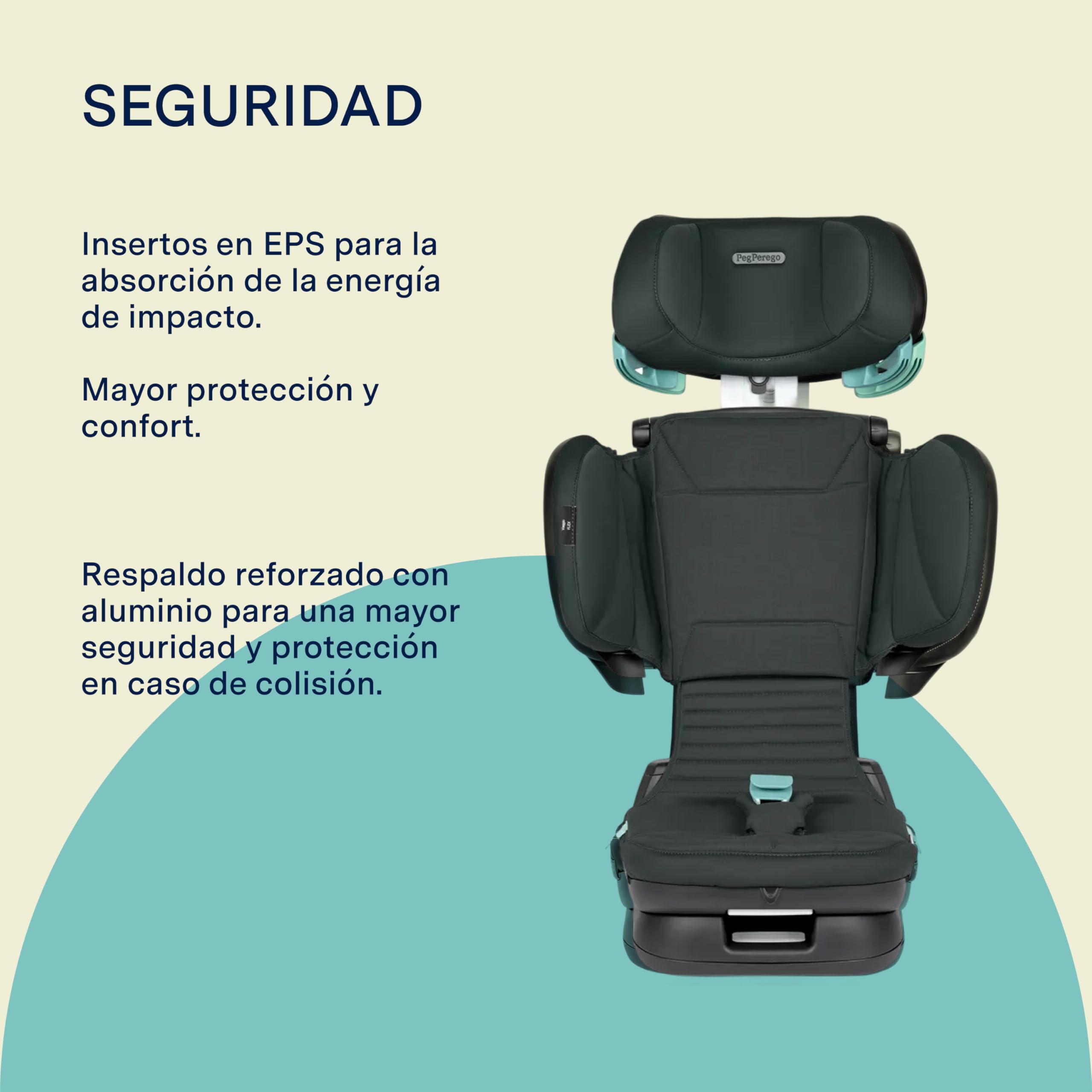 PEG Viaggio Flex Silla de Coche i-Size con ISOFIX, 100-150 cm, 3-12 años, 15-36 kg, Plegable, Reclinable, Tecnología Avanzada, Metal