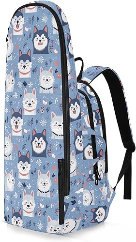 Miniatura 2 de Bolsa de tenis y bádminton linda y resistente y sencilla con cremallera azul, bolsa de tenis para hombres y mujeres, bolsa deportiva para raquetas