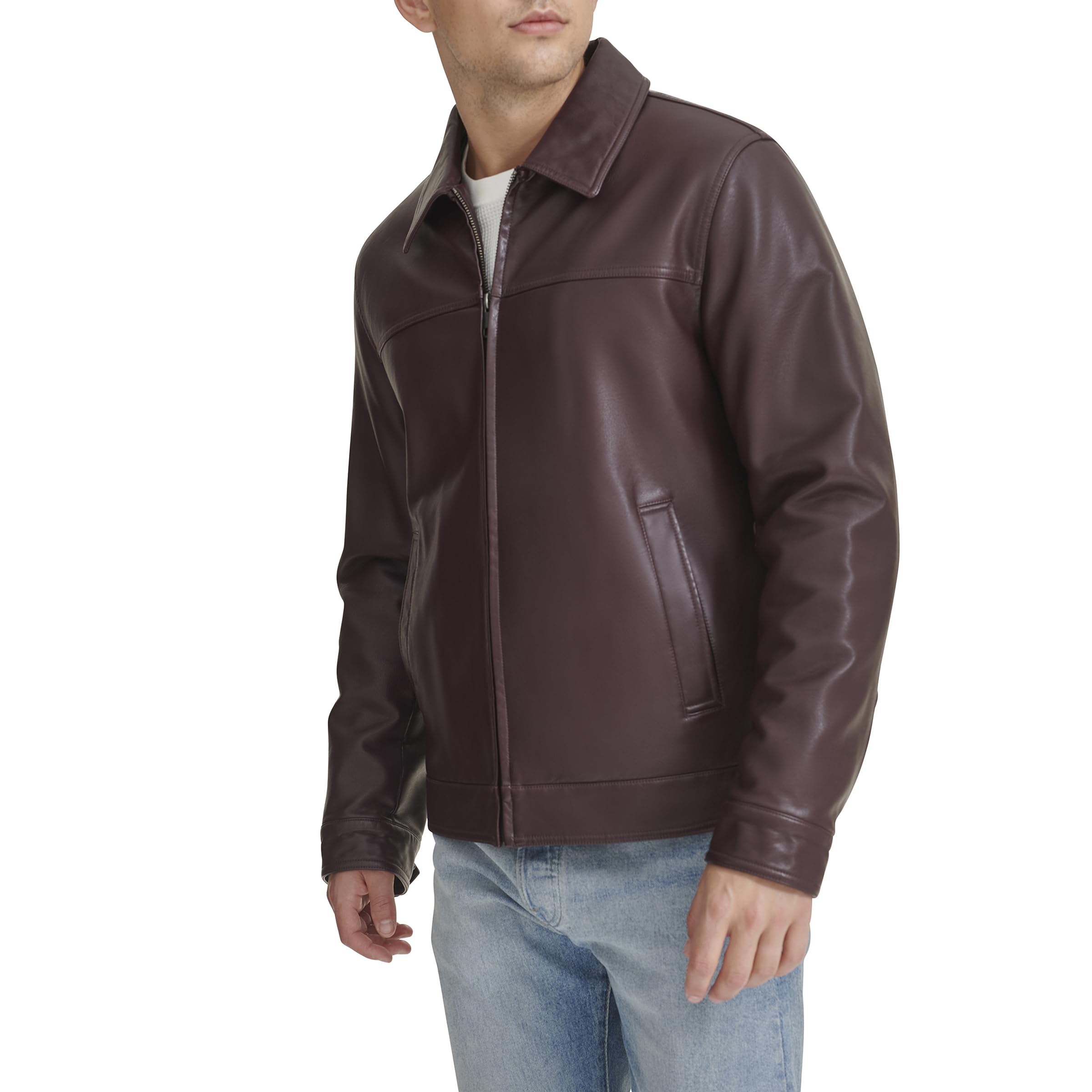 Tommy Hilfiger Tommy Hilfiger Men's Classic Faux Leather Jacket Chaquetas de piel sintética Hombre (Pack de 1)
