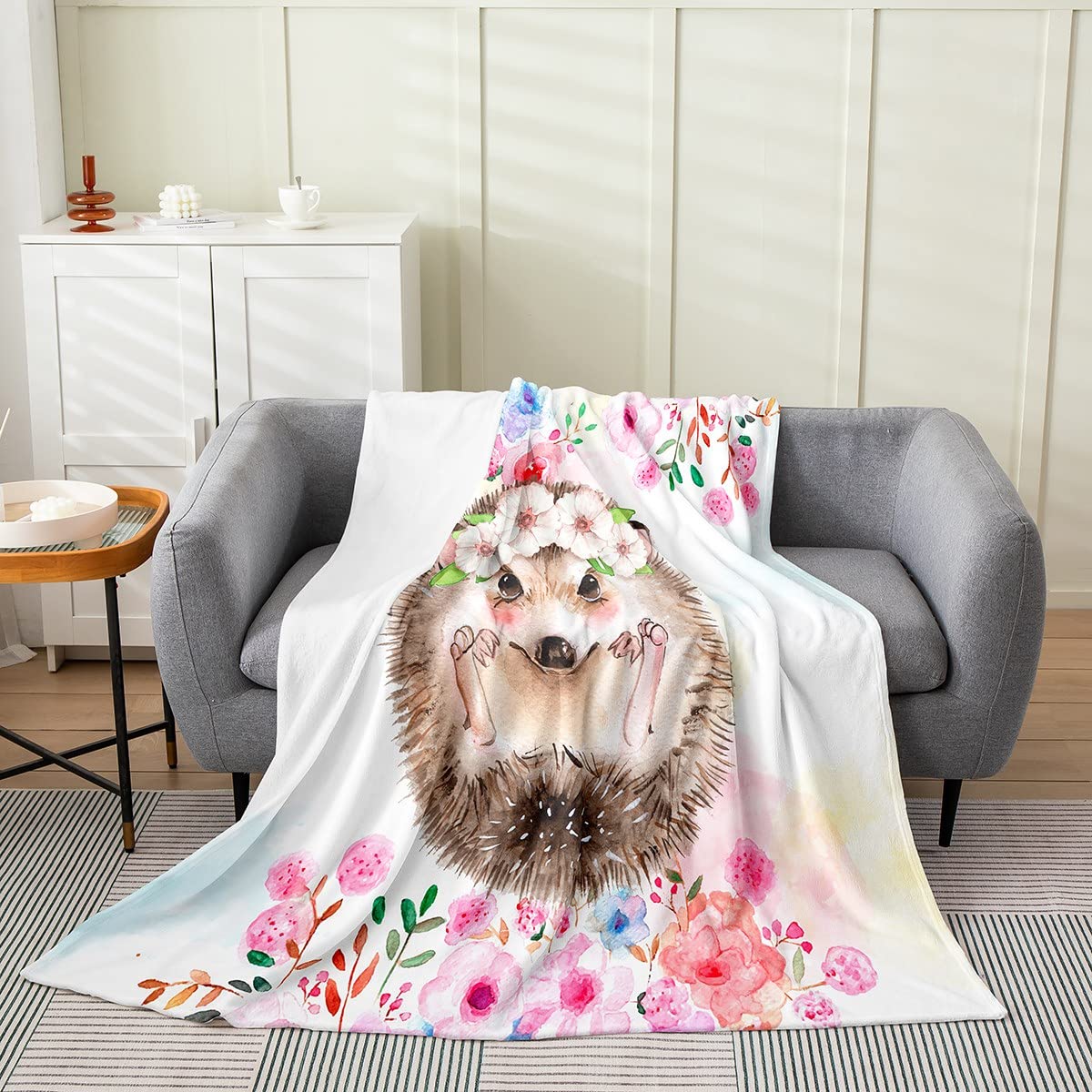 JUZGTSIT Coperta con panda rosso, morbida e accogliente, simpatica coperta con panda rosso, decorazione ultra calda in pile leggero per tutte le stagioni, coperta pelosa, regalo per ragazze, donne