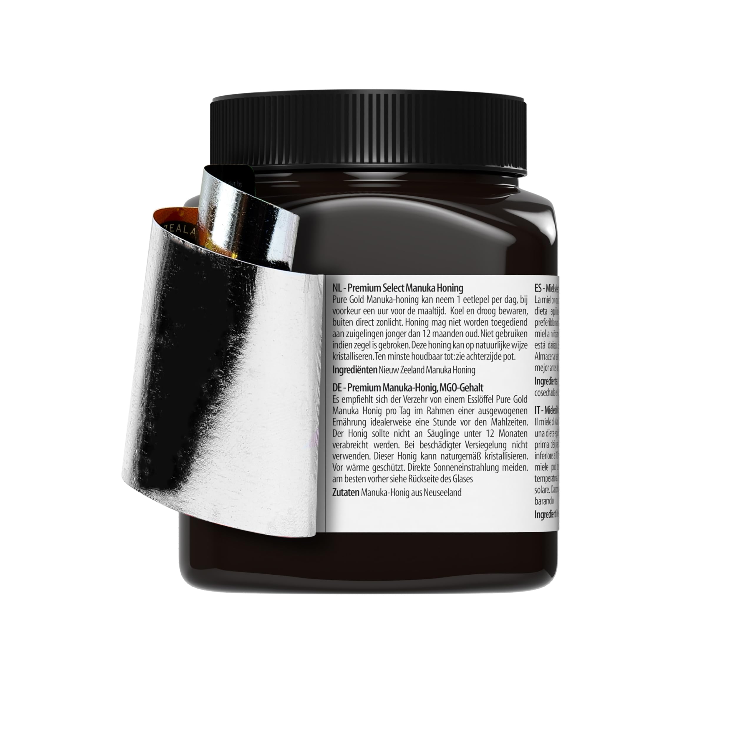 Pure Gold Miel Natural Cruda de Manuka, Ecológica, Producida en Nueva Zelanda