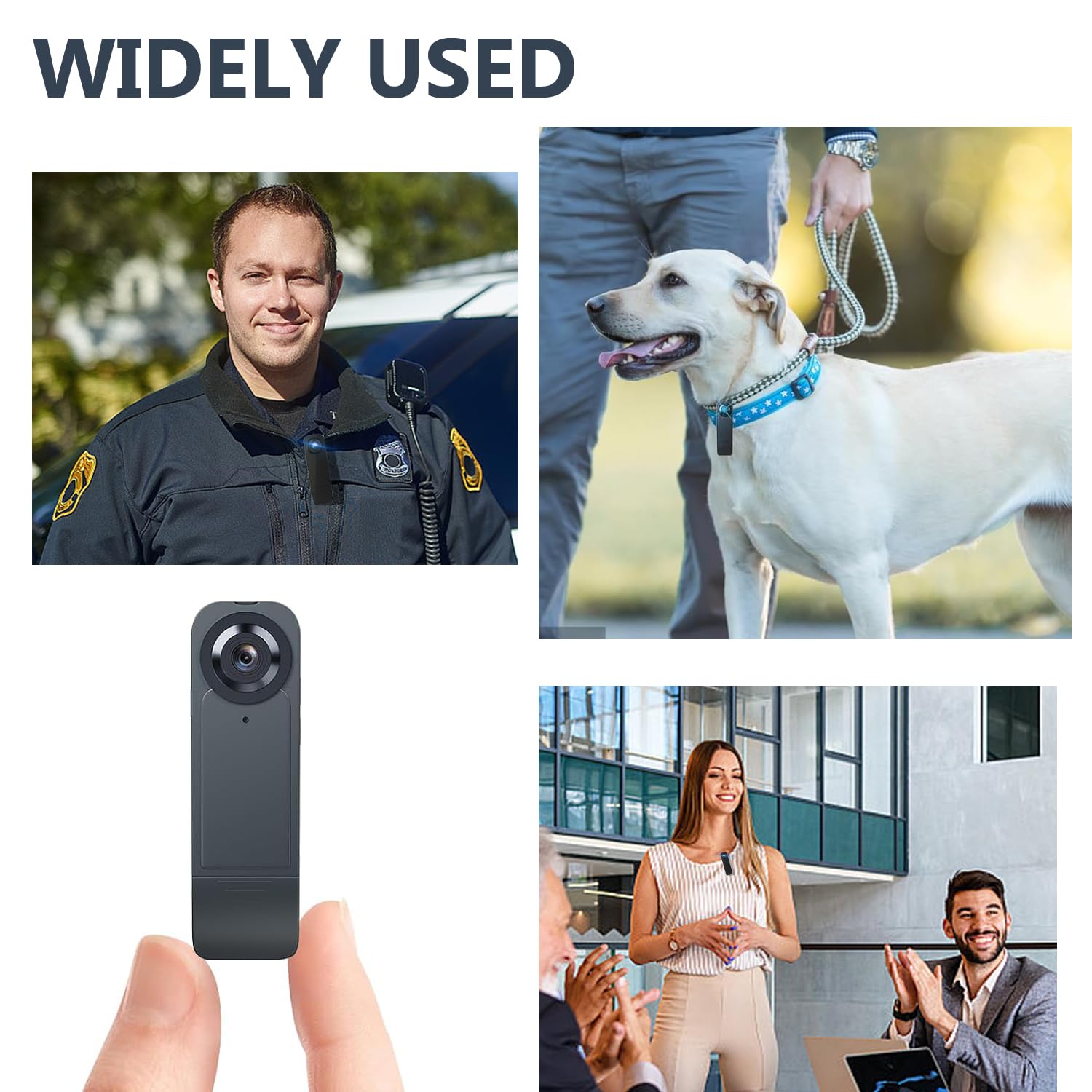 1080P Mini-Körperkamera mit 64 GB Speicherkarte, tragbare Bodycam, tragbarer Polizei-Camcorder für Sicherheit, Wache, Arbeitsaufzeichnungen (schwarz)