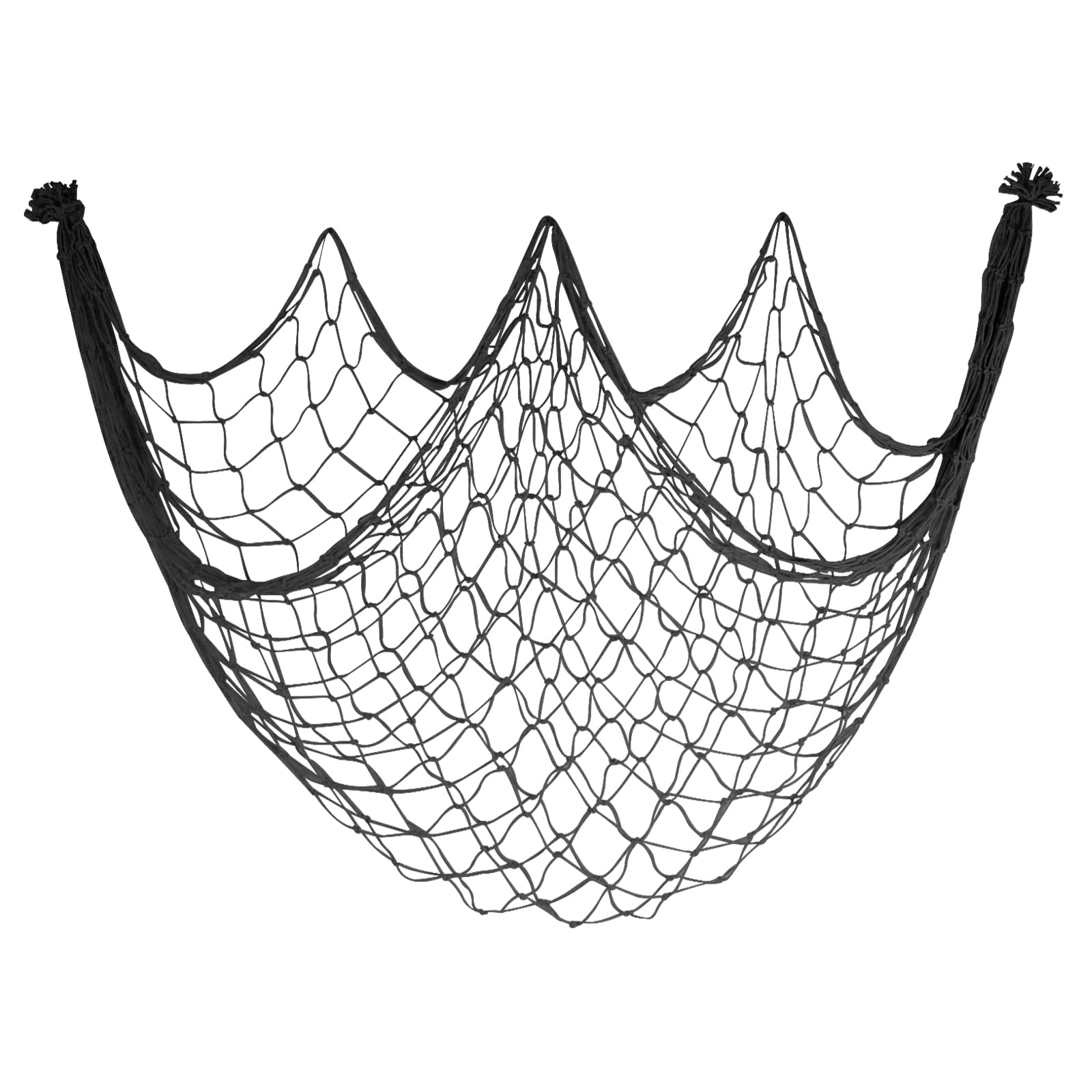 10x5 Feet Fish Net Decorations for Party, Black Fishing Net Halloween Decor