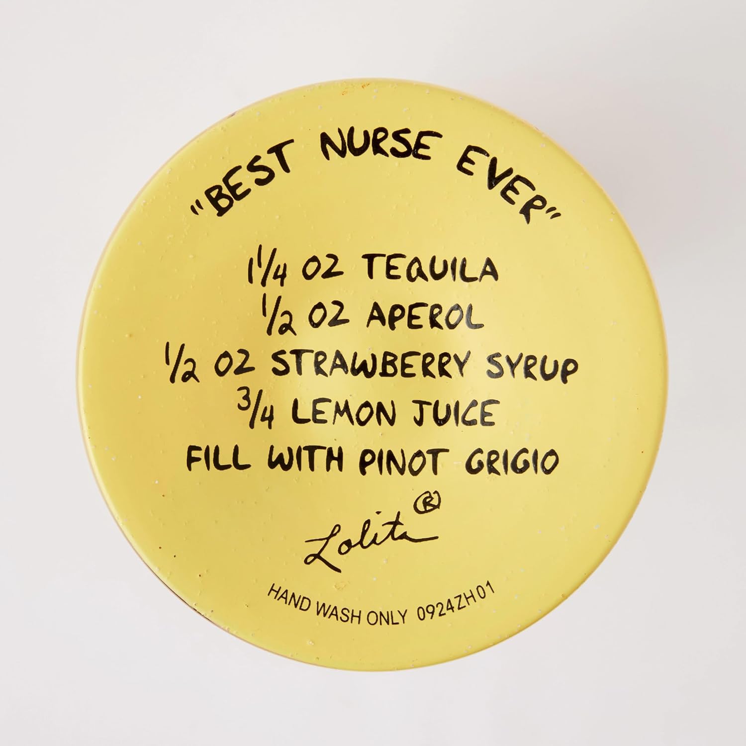 Enesco Lolita Best Nurse Ever Hand-Painted Artisan Wine Glass, 15 Ounce, Multicolor