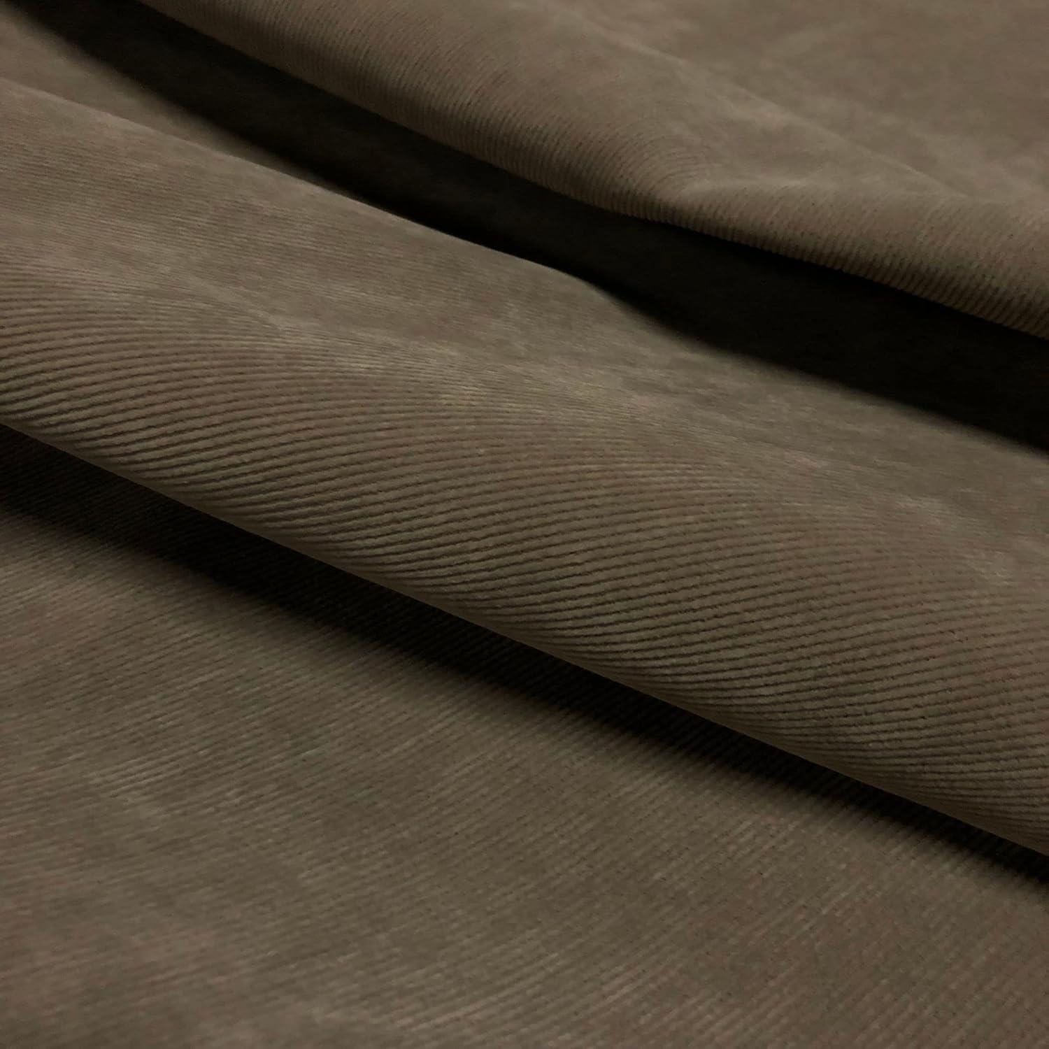 Corduroy Upholstery Fabric, Soft Velvet Feel Material for Sofas Pillows & Headboards, DIY Projects, Machine Washable and Stain Resistant - Fabric by The Yard (Taupe)