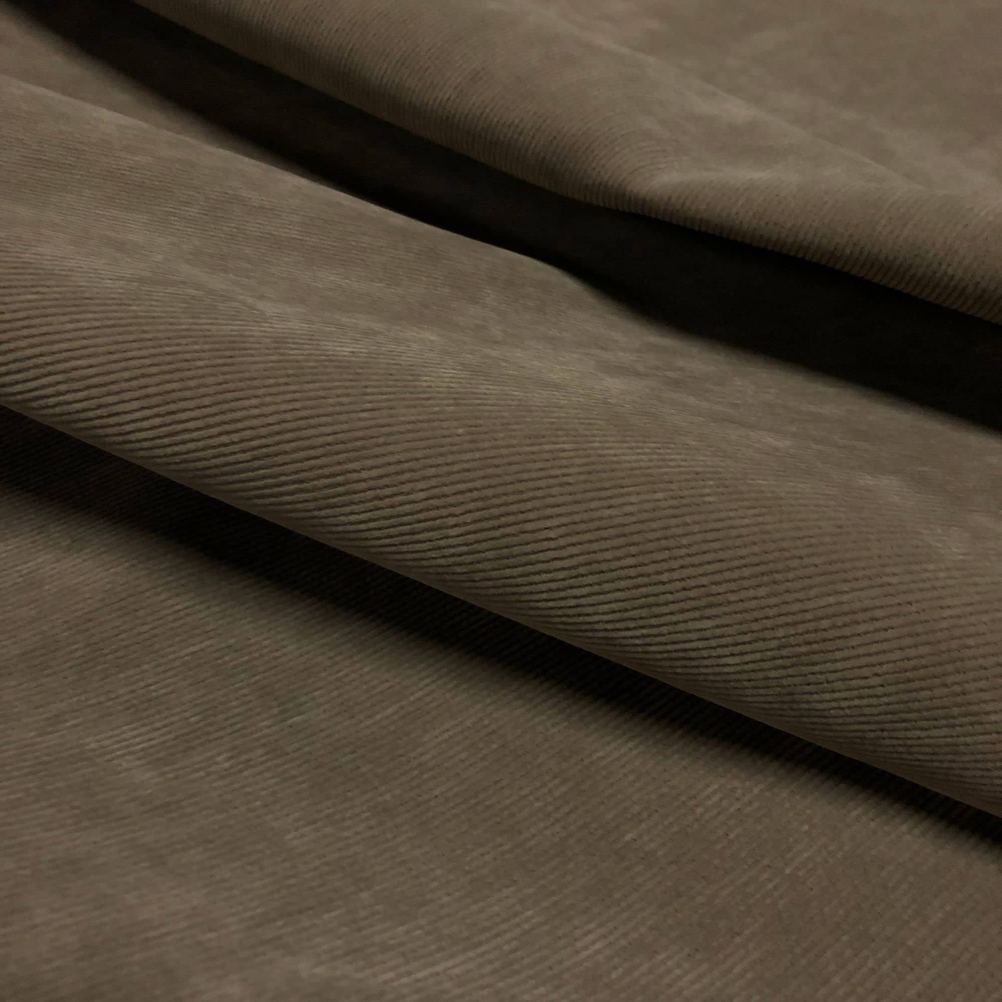 Corduroy Upholstery Fabric, Soft Velvet Feel Material for Sofas Pillows & Headboards, DIY Projects, Machine Washable and Stain Resistant - Fabric by The Yard (Taupe)