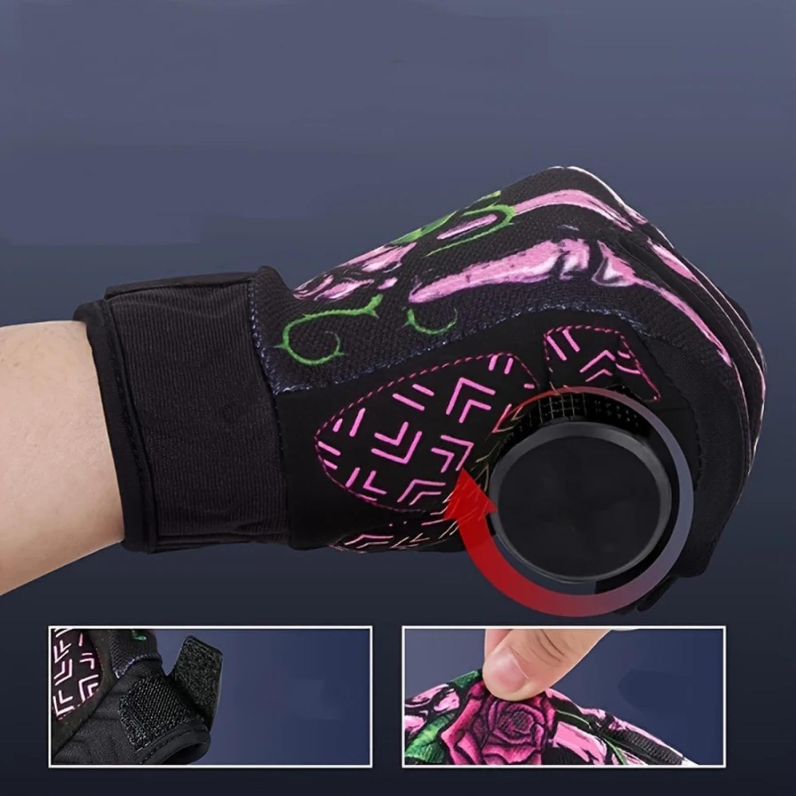 Guantes Invierno Hombre Mujere Gloves 1Par De Guantes De Ciclismo De Dedo Completo Guantes De Motocicleta con Pantalla Táctil Ghost Claw Skull