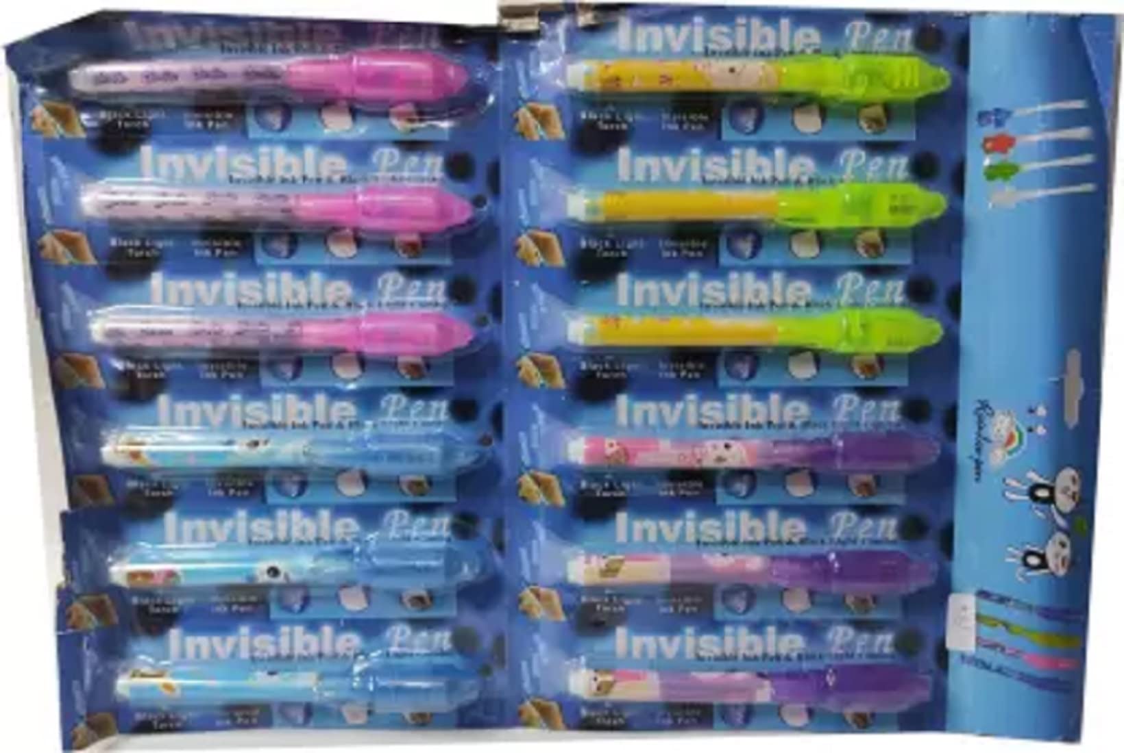 Invisible Magic Pens with UV-Light: Unleash Secret Message Fun, Love Expressions, and Party Excitement - Perfect for Birthdays, Return Gifts, and All Ages (Pack of 12)