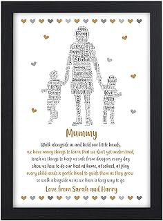 1, 2 or 3 Children Designs - PERSONALISED Mummy Poem Gifts - Birthday, Christmas Gifts for Mummy, Mum - Mothers Day Gifts for Mummy - Gifts for Mum Mummy Mam Mom Nanny Granny ANY NAME