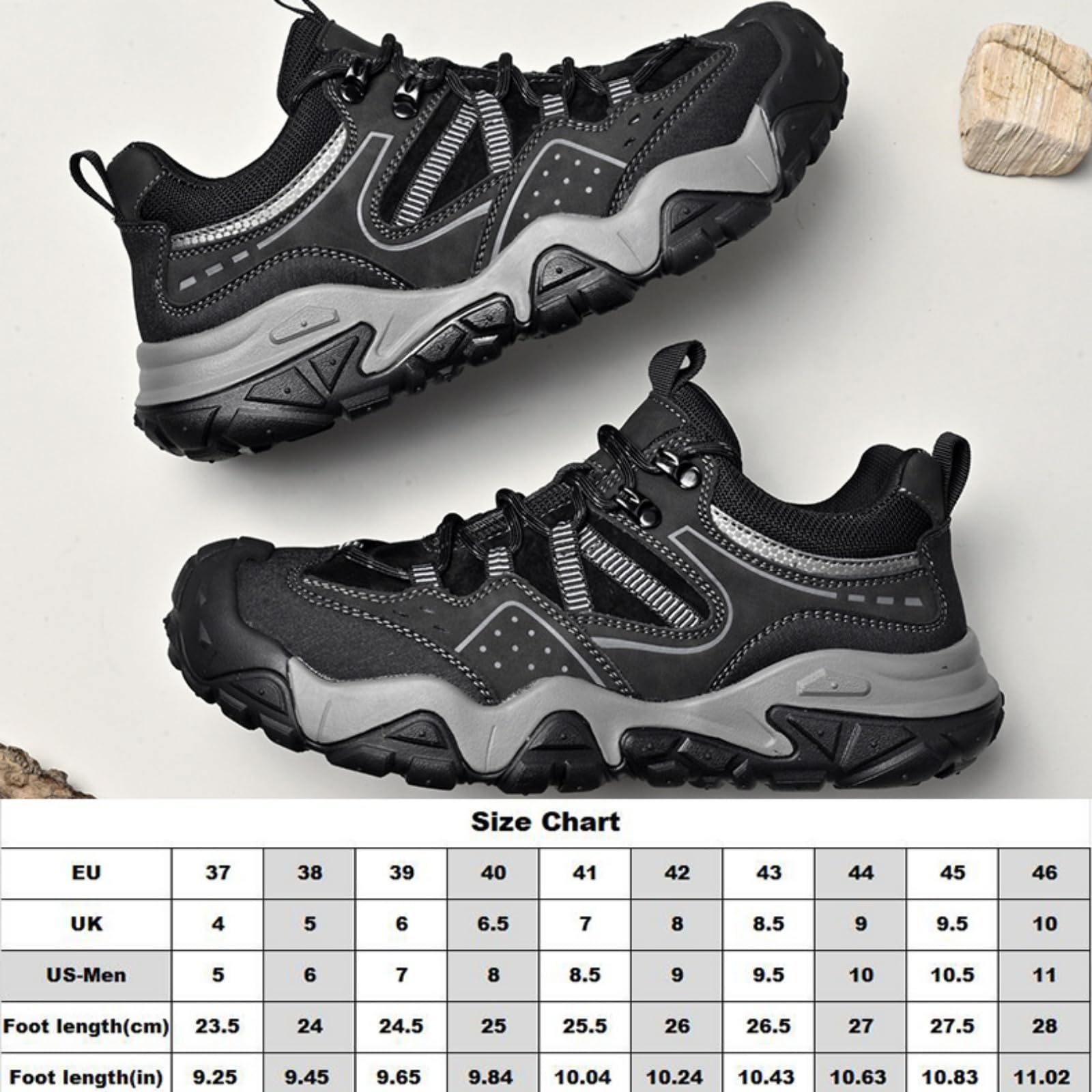 Scarpe Trekking Uomo Pelle Scarpe Basse per Passeggiate All'aperto