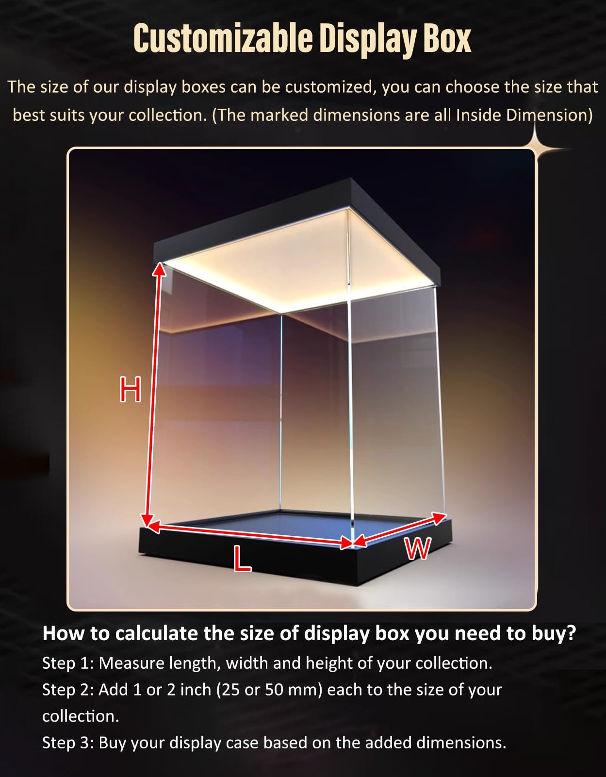 Teca Plexiglass Vetrina in Acrilico Trasparente con Base e Coperchio Rimovibile, Piccole Scatole Espositive Impilabili con Protezione UV, Vetrina per Miniature in Scatola Cieca(15x15x30cm/6x6x12in)
